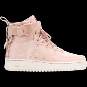 Womens Nike SF Air Force 1 Mid particle beige